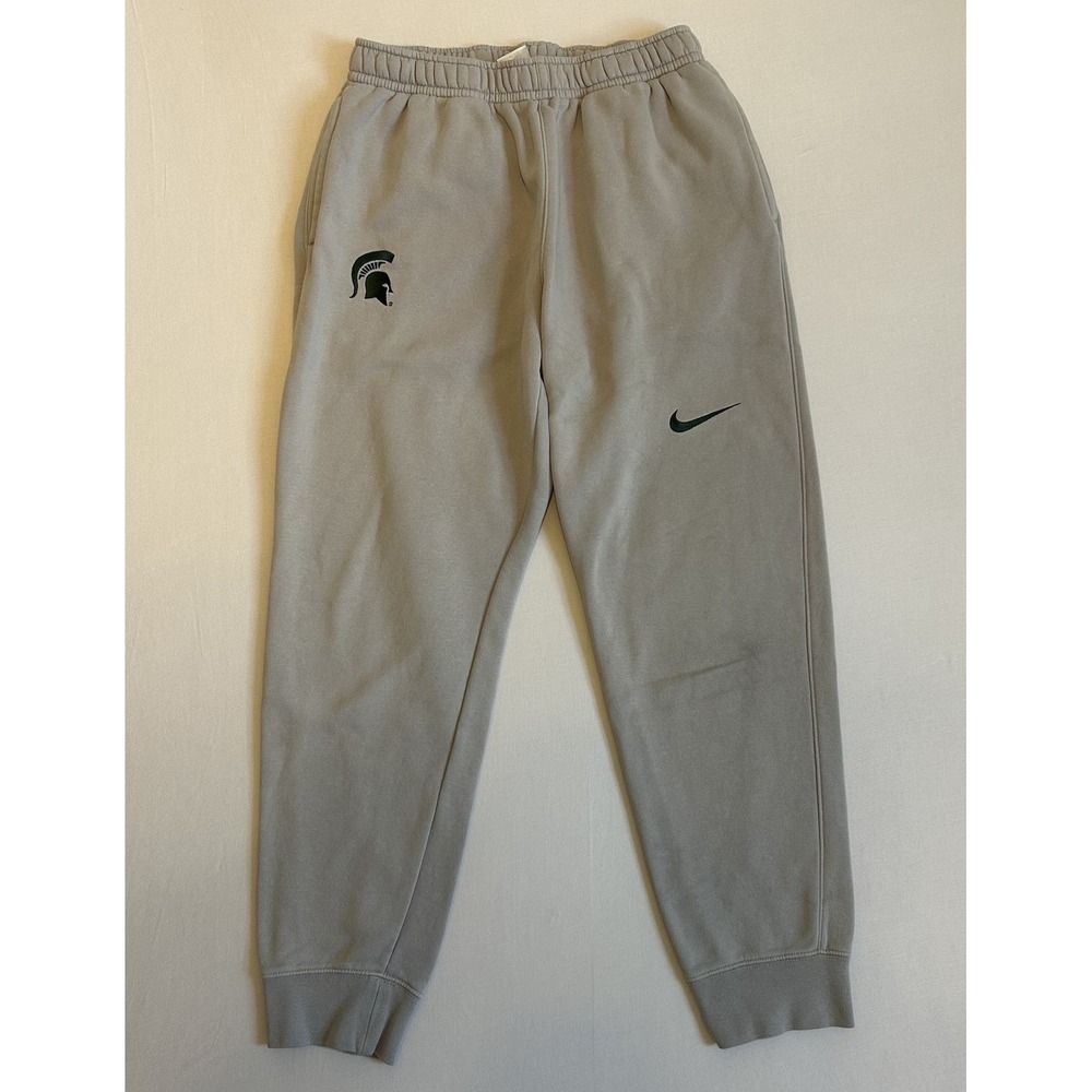 Nike Michigan State Spartans Sweatpants joggers Mens L Gray Team Issued